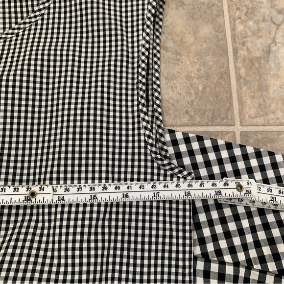 Madewell tie back gingham cotton summer mini dress XS black & white - Picture 5 of 6